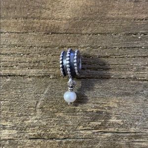 Authentic Pandora Bead with Dangling Pearl